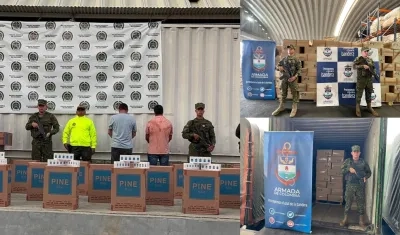 Mercancía de contrabando incautada. 