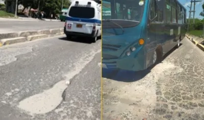 El deterioro del tramo entre el puente de la Murillo y la calle 30.