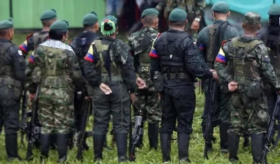 Comandantes guerrilleros de la disidencia de las FARC