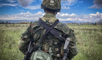 Soldado del Ejército Nacional. 