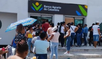 Filas por pago de Renta Ciudadana