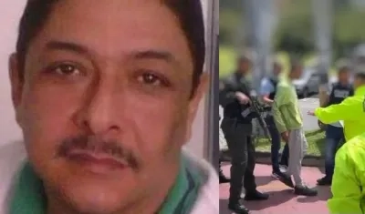 Jorge Luis Meriño Mercado, la víctima; y uno de los capturados. 