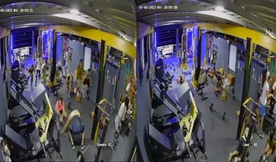 Así se vivió el hostigamiento en un gimnasio cercano.