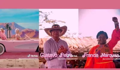 Imágenes del video con el Presidente Petro y la Vicepresidenta Francia Márquez.