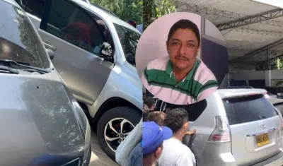 Jorge Meriño atacado a tiros cuando se transportaba en su camioneta.