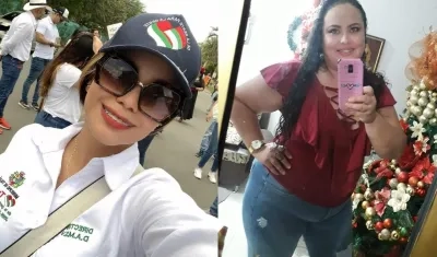 Yuri Alejandra Guatapi Franco, directora de Movilidad; y Katherine Toro. 