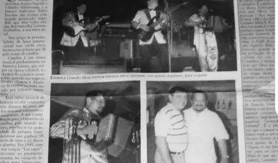 Periódico Journal de Angola de 2004 anunciado la visita de Lisandro Meza a ese país. 