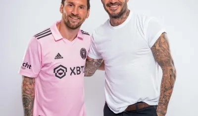 Lionel Messi y David Beckham.