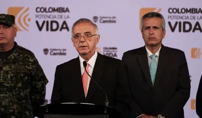 El Ministro de Defensa, Iván Velásquez.