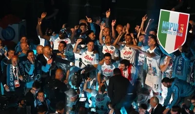 La celebración del Napoli.