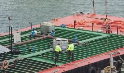 La Dijin de la Policía realizando los operativos. 