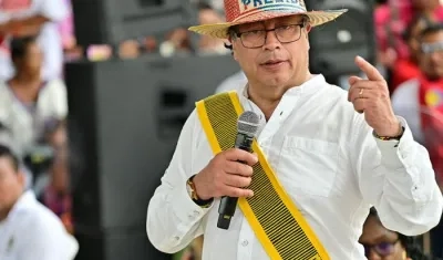 Presidente Gustavo Petro, durante su reciente visita a La Guajira.