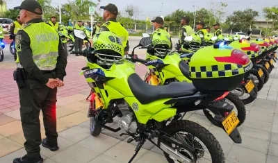 Los nuevos policías que harán vigilancia en Soledad. 