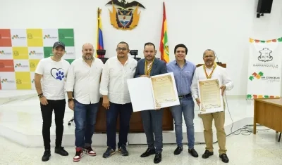 Condecoración al fotógrafo barranquillero Santiago Castro Pión.