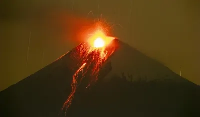 Foto de archivo del volcán Sangay.