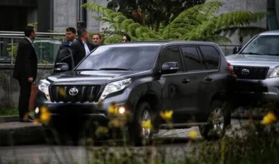 Vehículo del Gobernador (e) de Arauca