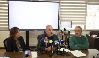 El director de la Agencia Nacional de Tierras (ANT), Gerardo Vega, en la rueda de prensa de este jueves