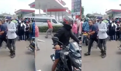 El caos que se formó en el barrio Rebolo este sábado