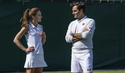 Roger Federer compartió en el All England Club con la princesa de Gales, Kate Middleton.  