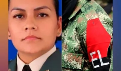 La sargento Ghislaine Karina Ramírez, secuestrada con sus dos hijos menores por el ELN en Arauca.