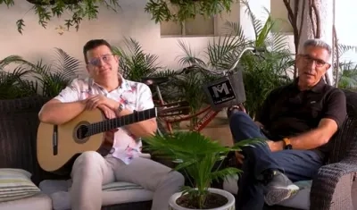 Enrique 'Curry' Carrascal con el director y presentador de Sucesos, Jorge Cura Amar