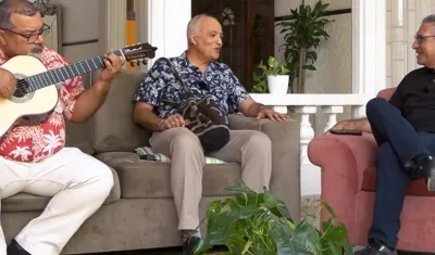 Jorge Cura Amar en la entrevista que le hizo a el trovador y poeta Adrián Pablo Villamizar