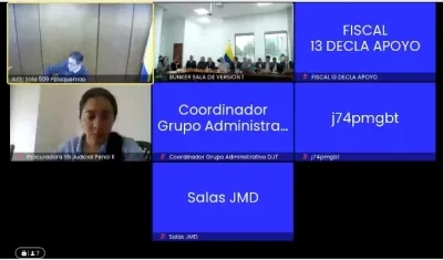 Nicolás Petro y Daysuris Vásquez en audiencia.