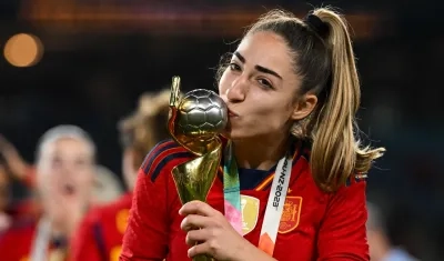 Olga Carmona, jugadora de la selección española. 