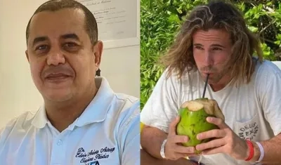 El cirujano Edwin Arrieta Arteaga y Daniel Sancho Bronchalo, hijo del actor Rodolfo Sancho.