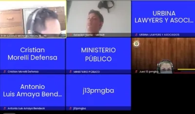 Aspecto de la audiencia de legalización de captura contra Luis Rafael Costa Solano. 