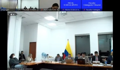 Imagen de la audiencia de solicitud de medida de aseguramiento.