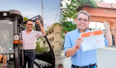 El Gobernador del Magdalena, Carlos Caicedo y el exalcalde de Santa Marta, Rafael Martínez.