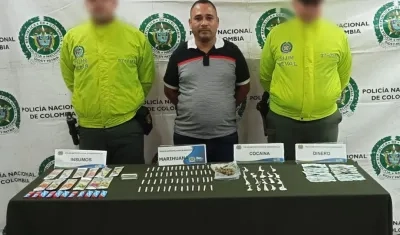 Capturado con droga. 