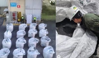 Cocaína incautada por la Policía. 