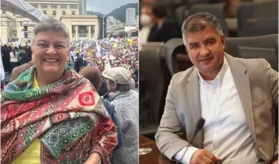 La representante por el Pacto Histórico Luz María Múnera y del Centro Democrático Jhon Jairo Berrío López.