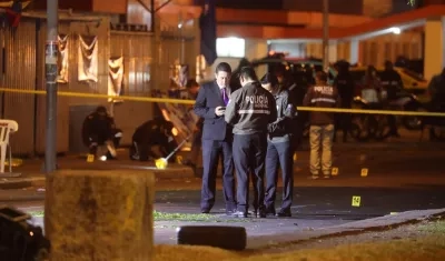 Lugar donde fue asesinado el candidato Fernando Villavicencio.