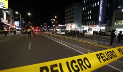 Lugar donde fue asesinado el candidato presidencial Fernando Villavicencio.