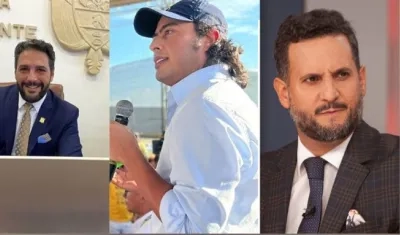 Agmeth Escaf, Nicolás Petro y Miguel Ángel Del Río.