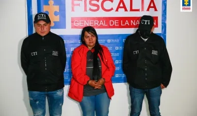 María Dirmedy Valencia Serna, capturada.