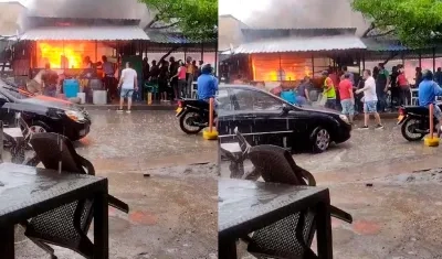 Incendio en la 'Torre del pescado'