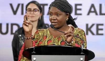 Francia Márquez, Vicepresidenta de la República, en la que recaerá el nuevo Ministerio de la Igualdad.