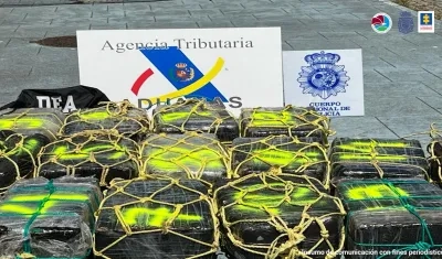 1.650 kilos de cocaína incautados.