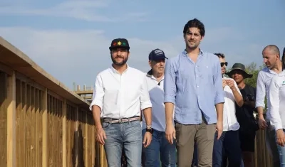Jaime Pumarejo llegando al Ecoparque Ciénega del Mallorquín.