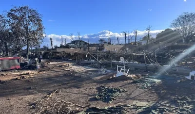 Imagen de los daños por el incendio.