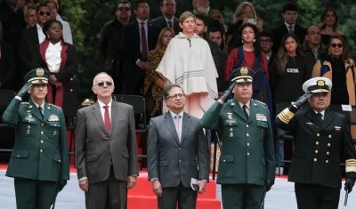 El Presidente de la República, Gustavo Petro, durante los actos conmemorativos de la Batalla de Boyacá.