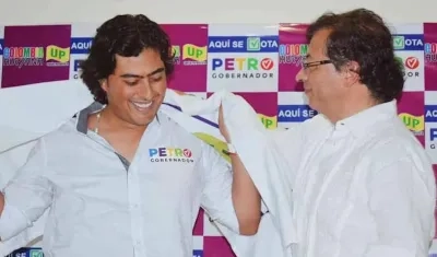 Nicolás y Gustavo Petro durante la época de campaña presidencial.