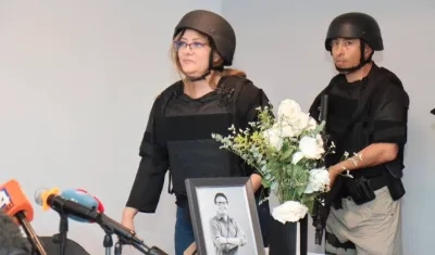 Verónica Sarauz, la esposa de Fernando Villavicencio.