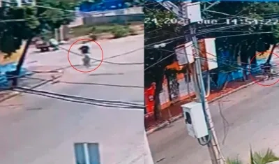 Momentos del ataque sicarial.