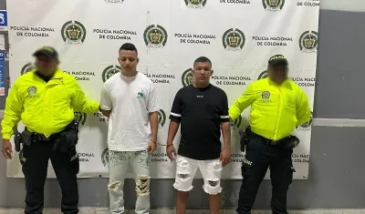 En la foto están Carlos Andrés Bolivar Rodríguez, alias ‘Pepo’ y Wilson Aldair Navarro de la Hoz, alias el ‘Gordo’.