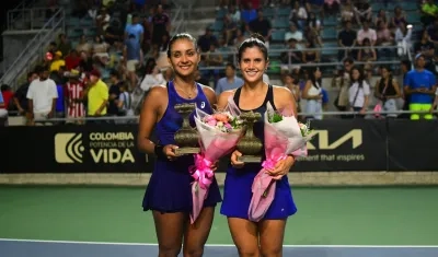 María Paulina Pérez y su pareja Yuliana Lizarazo.